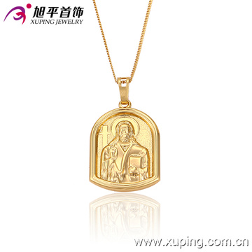 32146 Fashion Lively Human 18k Gold-Plated Imitation Jewelry Pendant Chain in Environmental Copper